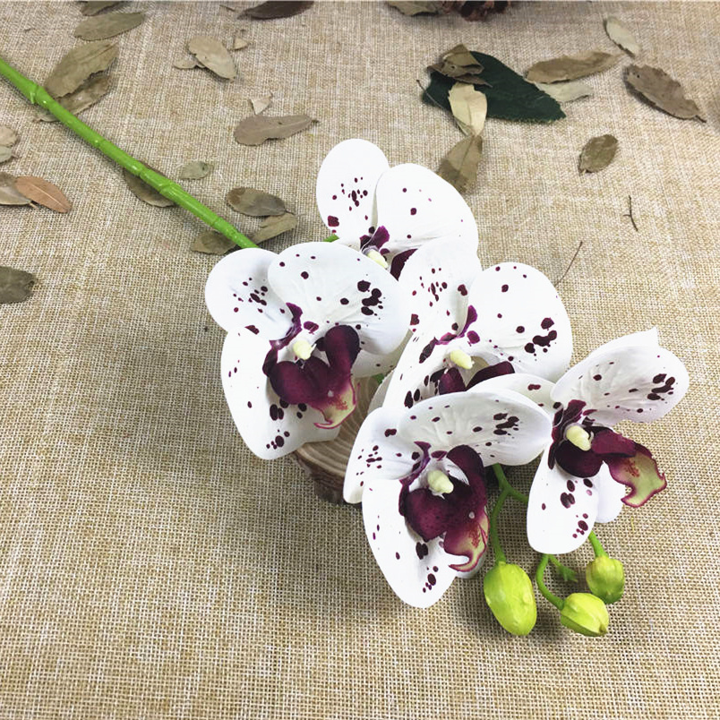 NEW-5-Heads-Orchids-branch-Artificial-Flowers-for-home-living-room-wedding-Decoration-white-orchid-flores-1